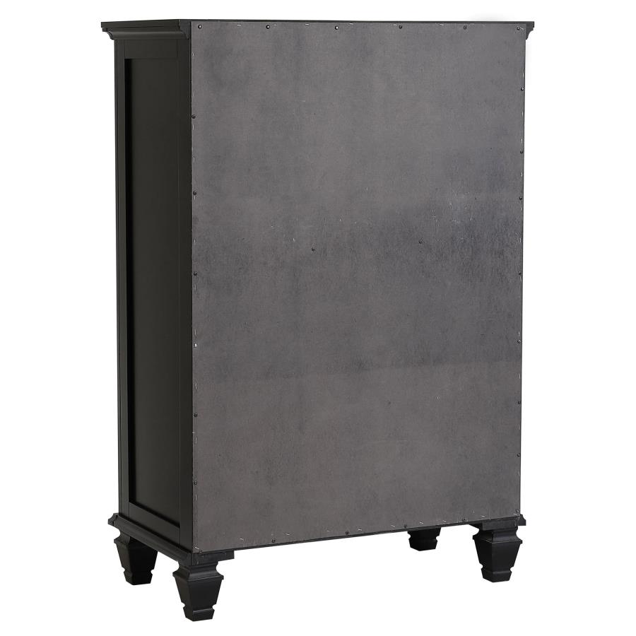 Sandy Beach Wood Chest w/5 Drawers
