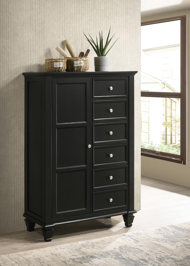 Sandy Beach Wood Panel Bedroom Set w/High Headboard