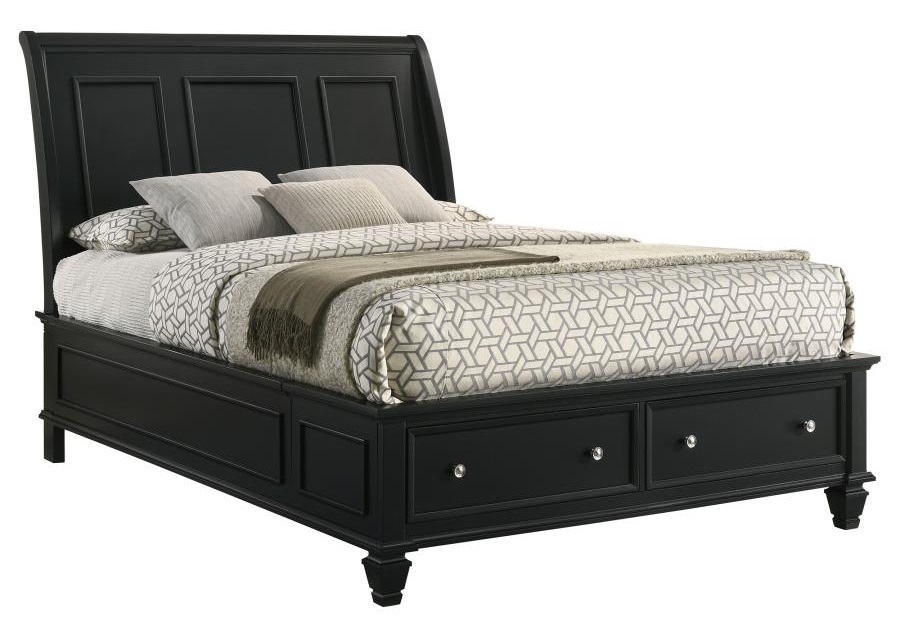 Sandy Beach Storage Sleigh Bed, Eastern King Size