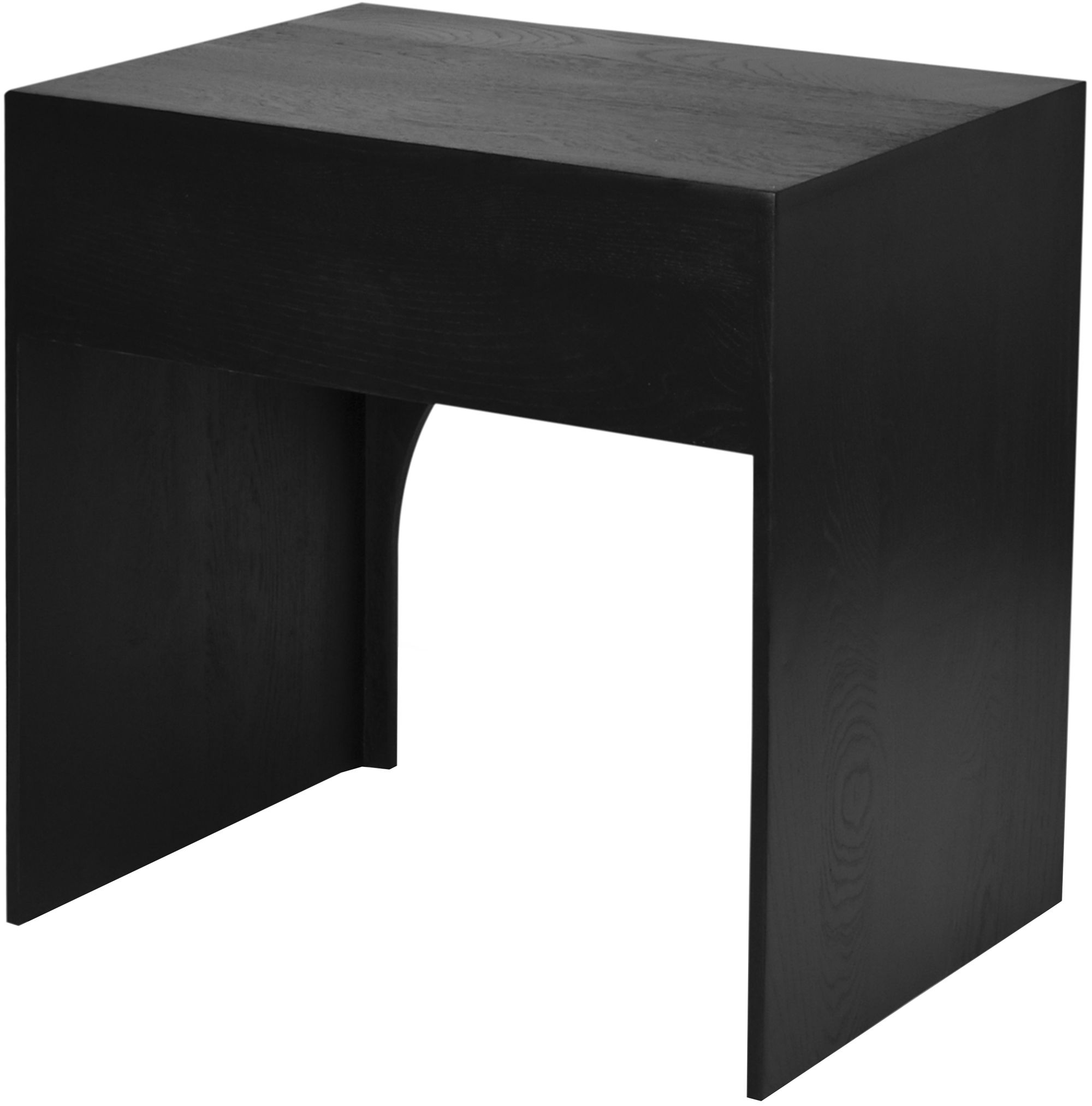 June 1-Drawer Solid Wood Nightstand
