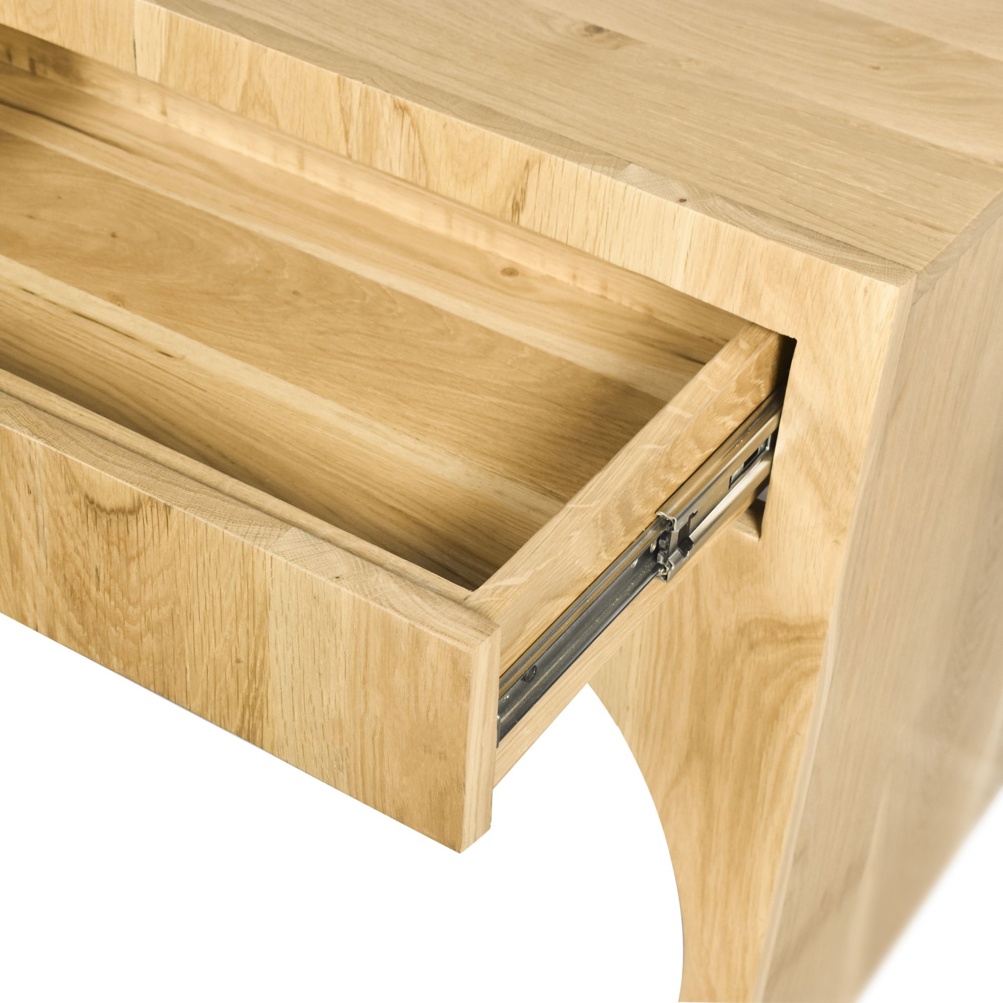 June 1-Drawer Solid Wood Nightstand
