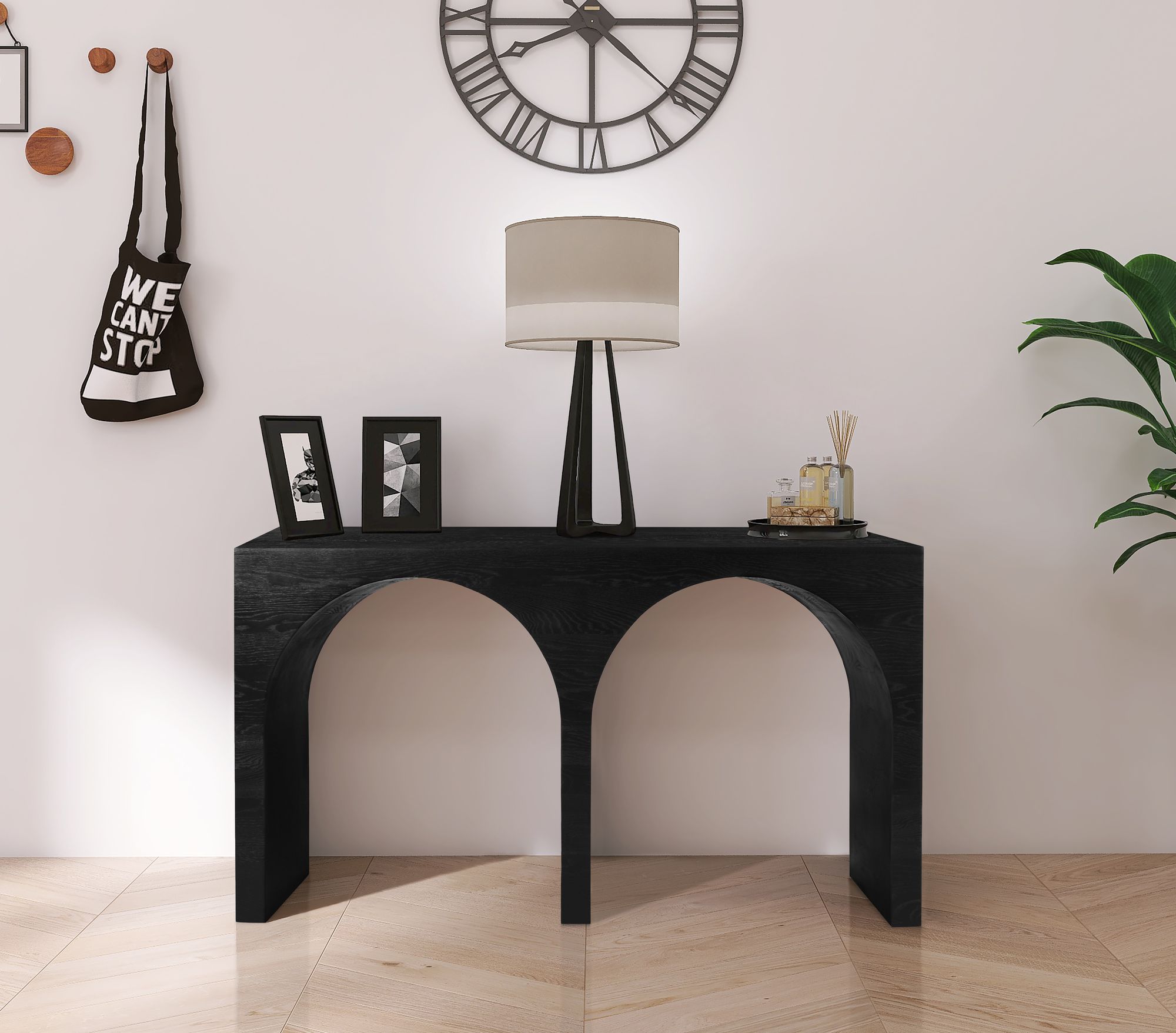 June 54" Solid Oak Console Table