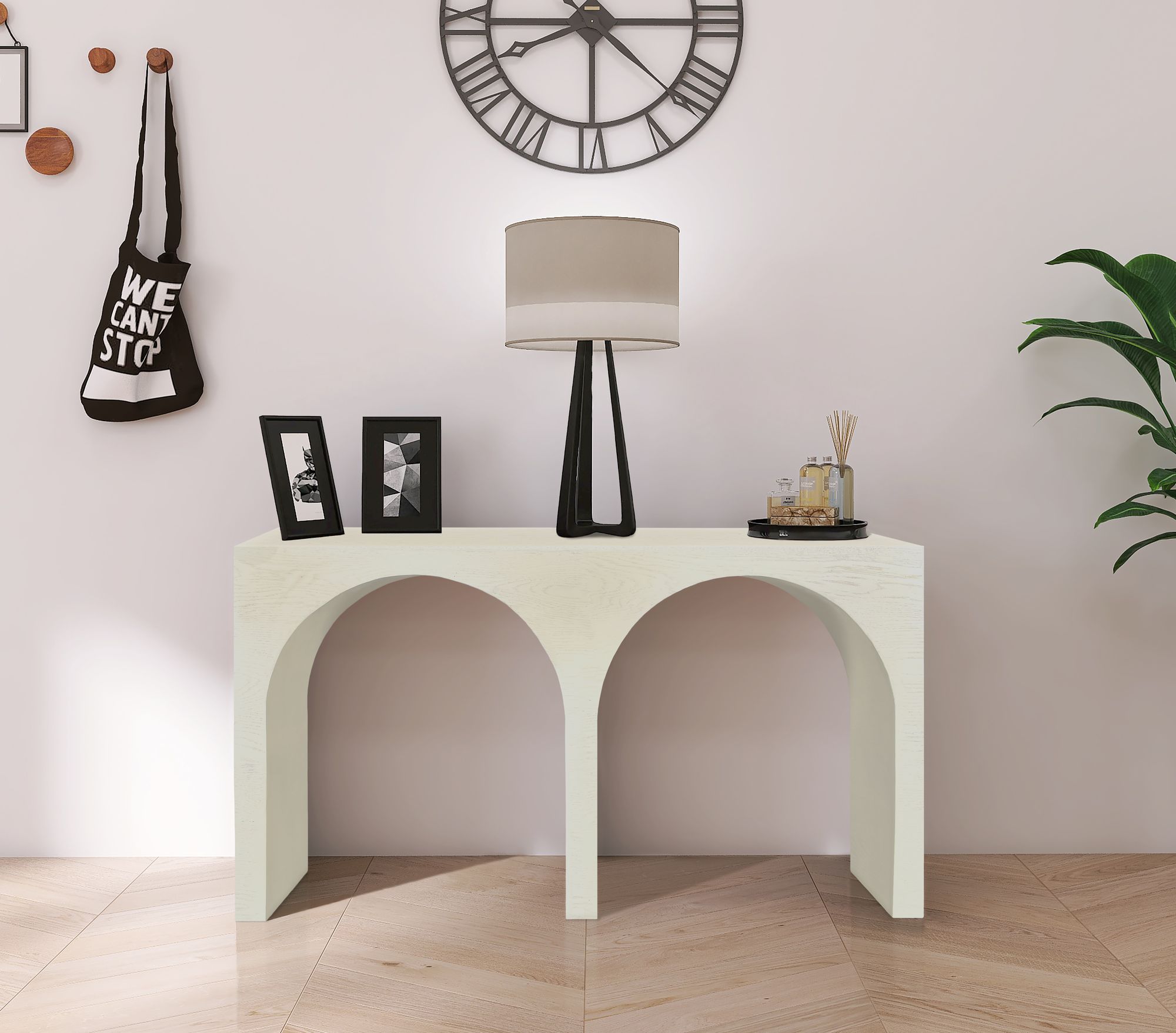 June 54" Solid Oak Console Table