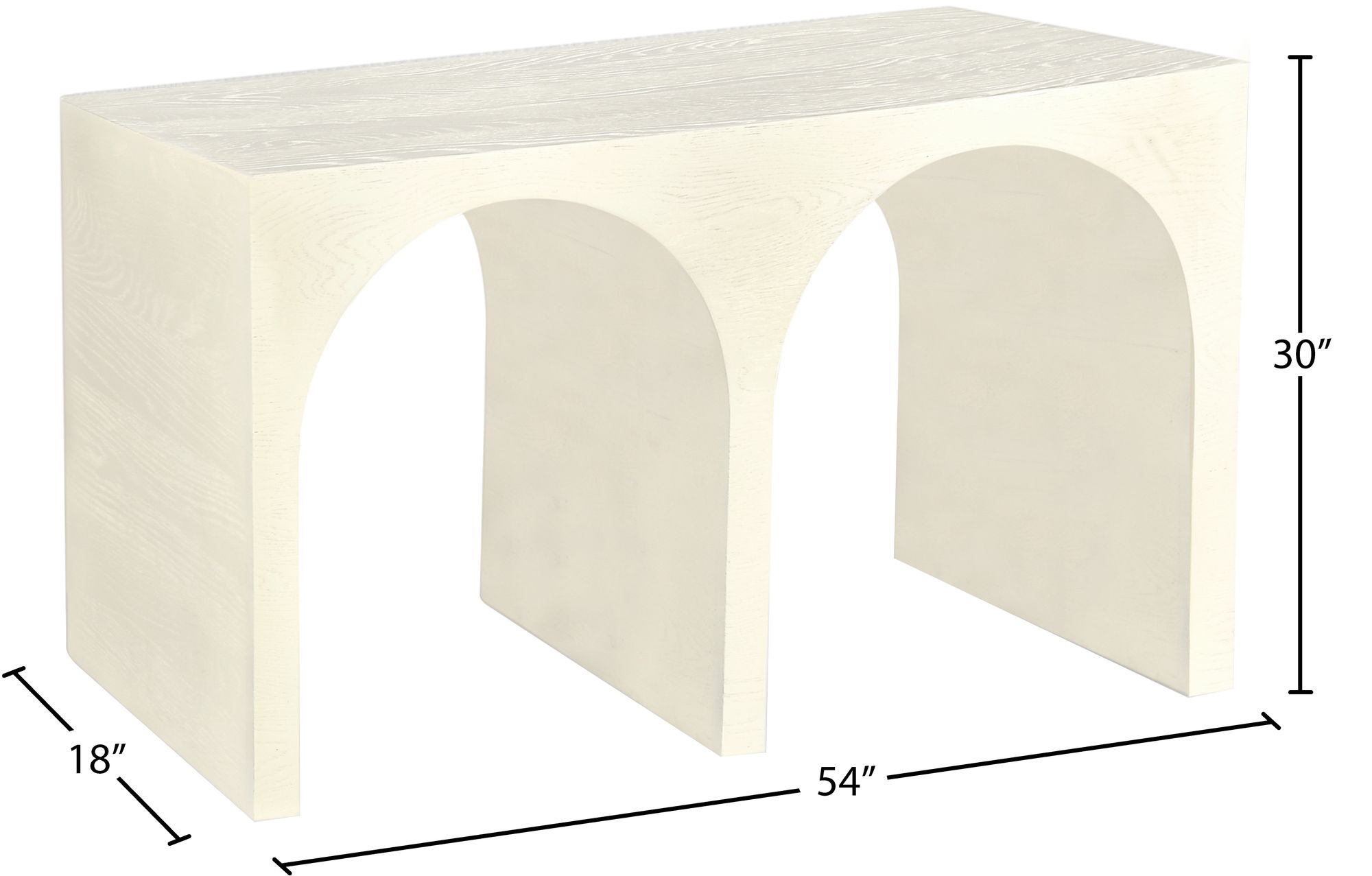 June 54" Solid Oak Console Table
