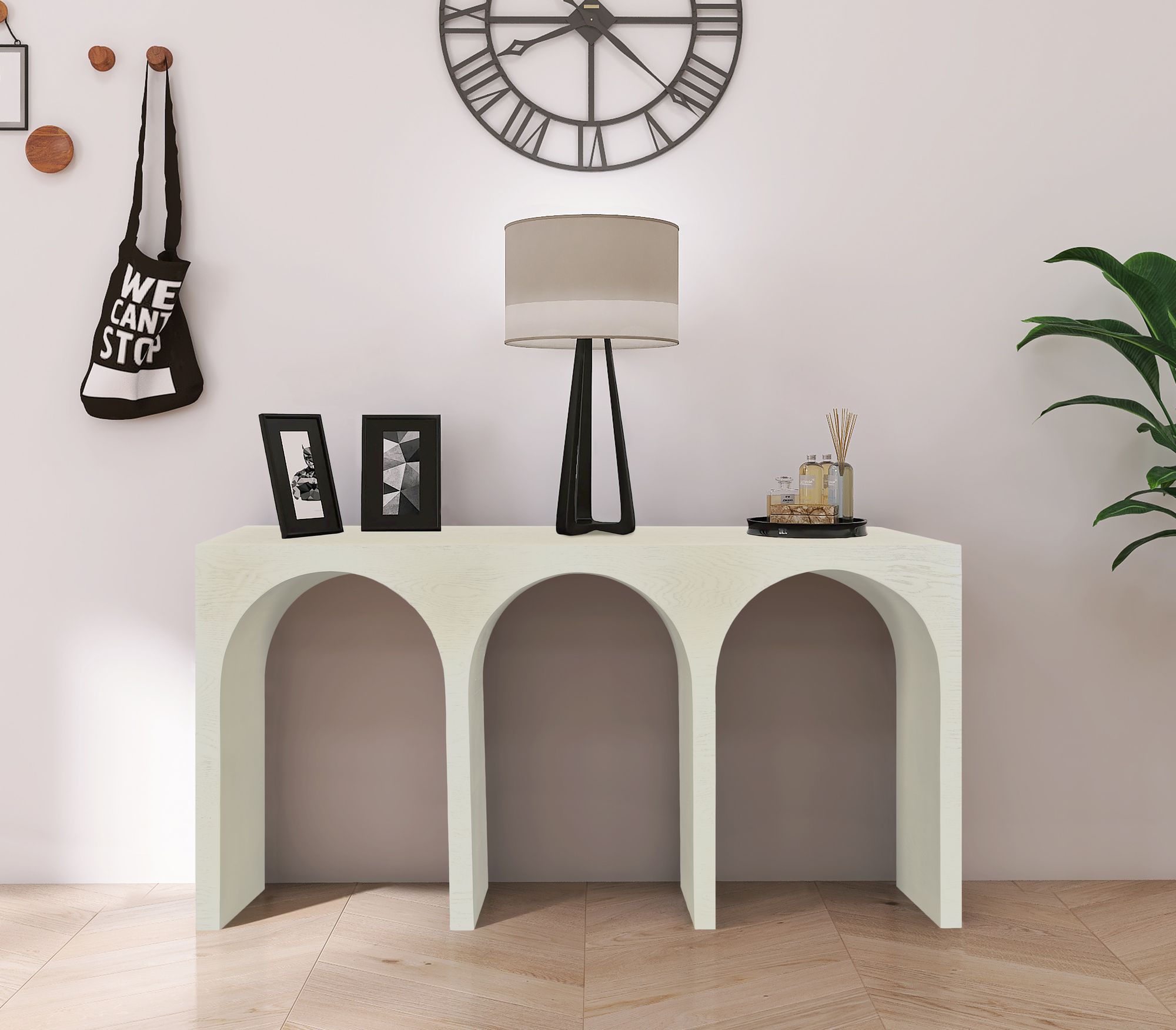 June 60" Solid Oak Console Table
