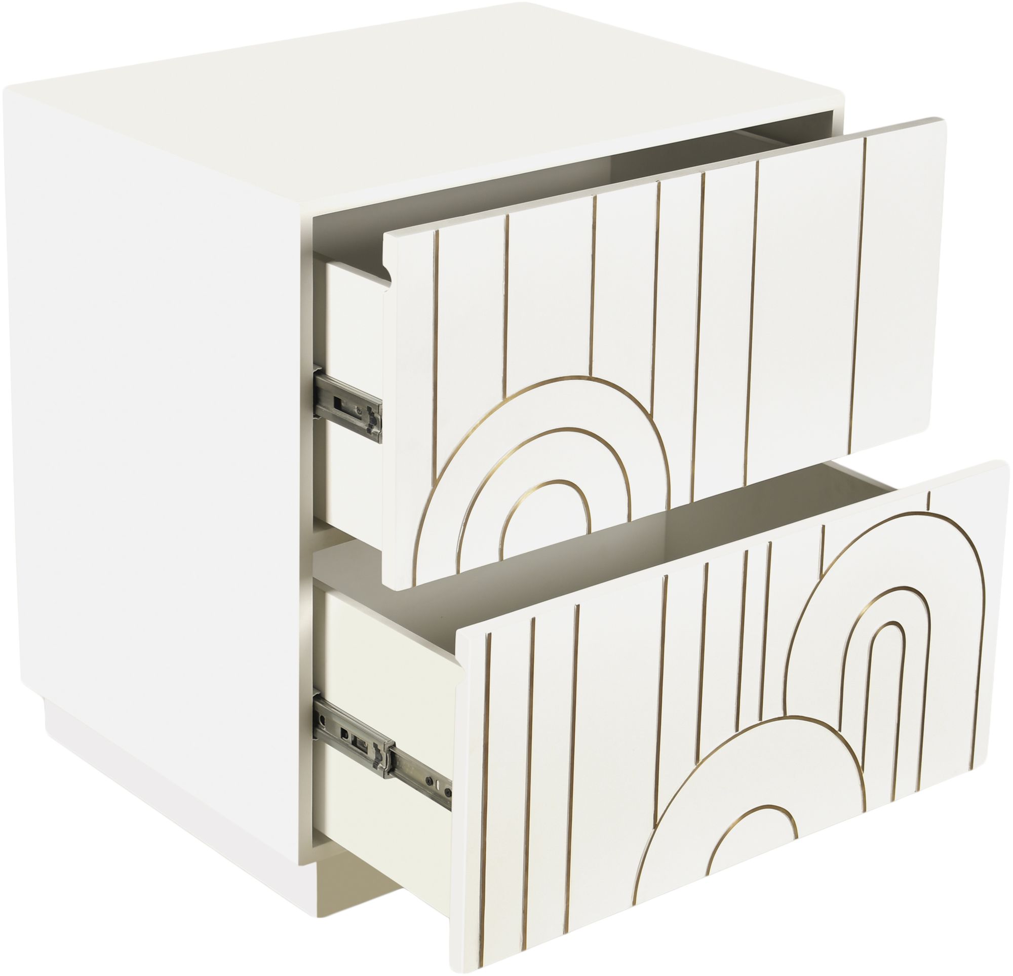 Turin 2-Drawer Wood Veneer Nightstand