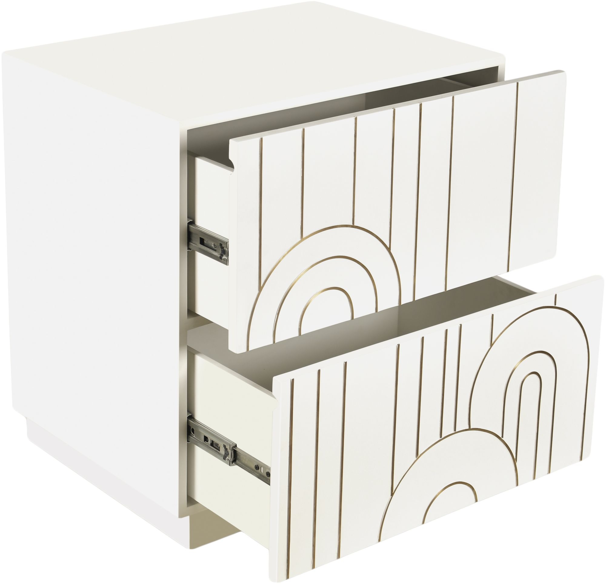 Turin 2-Drawer Wood Veneer Nightstand