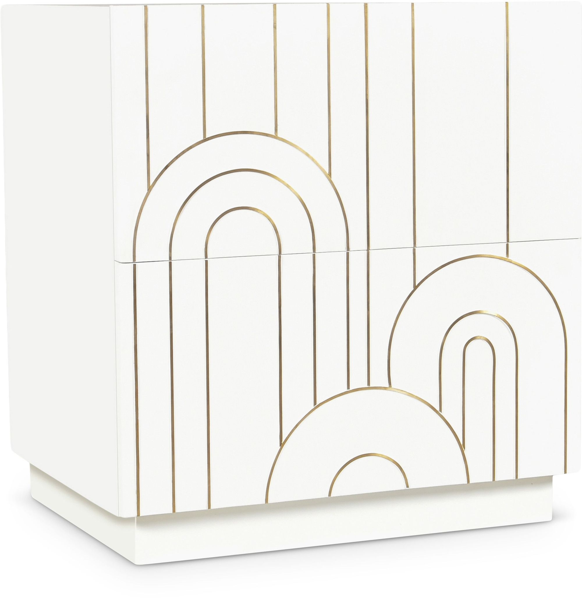 Turin 2-Drawer Wood Veneer Nightstand