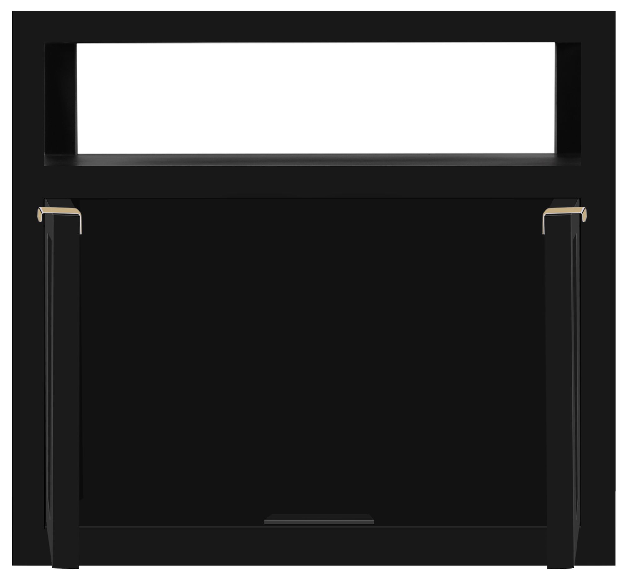 Cambria 2-Door Wood Veneer & Natural Cane Nightstand