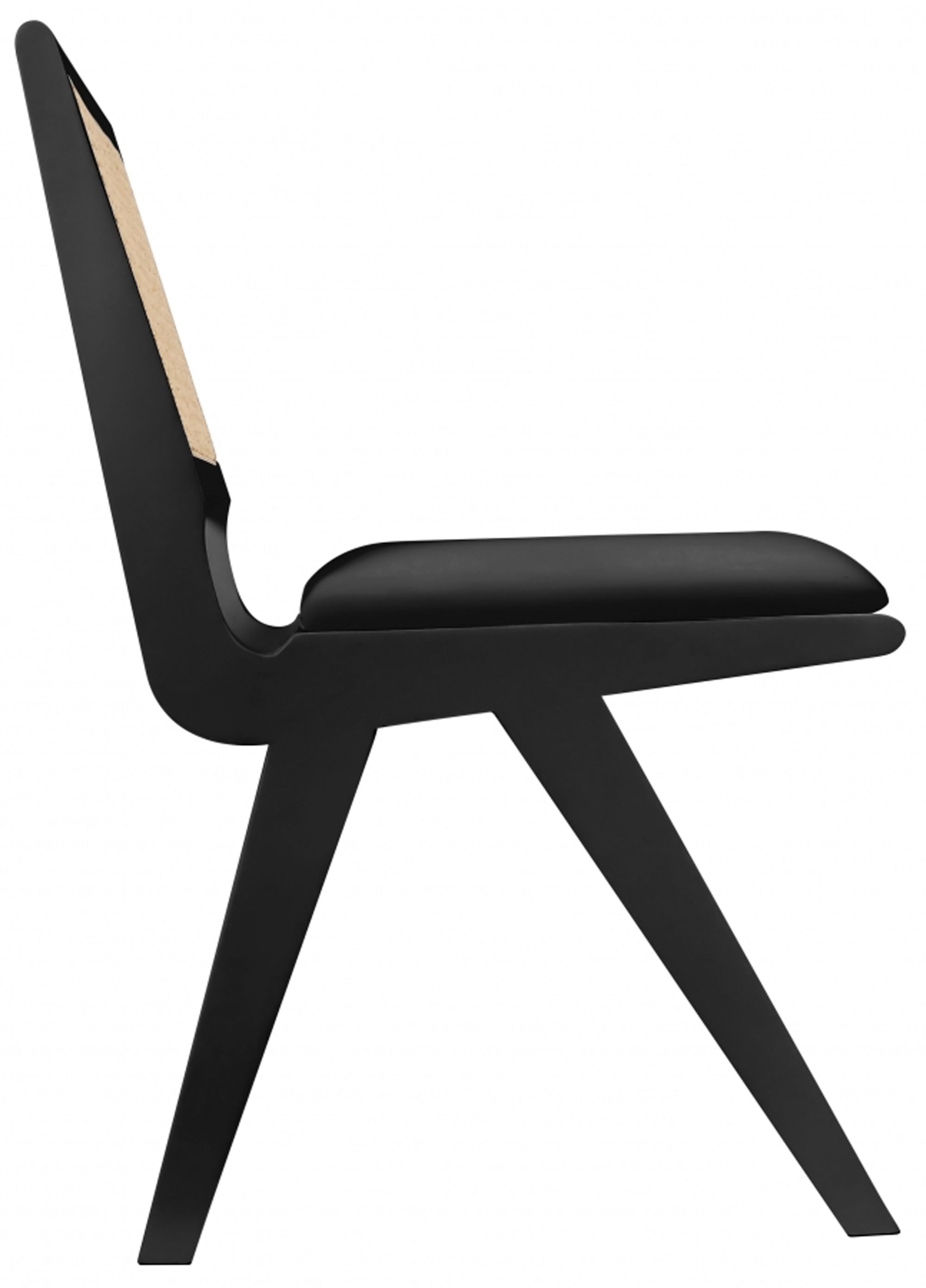 Abby Faux Leather & Cane Side Chair