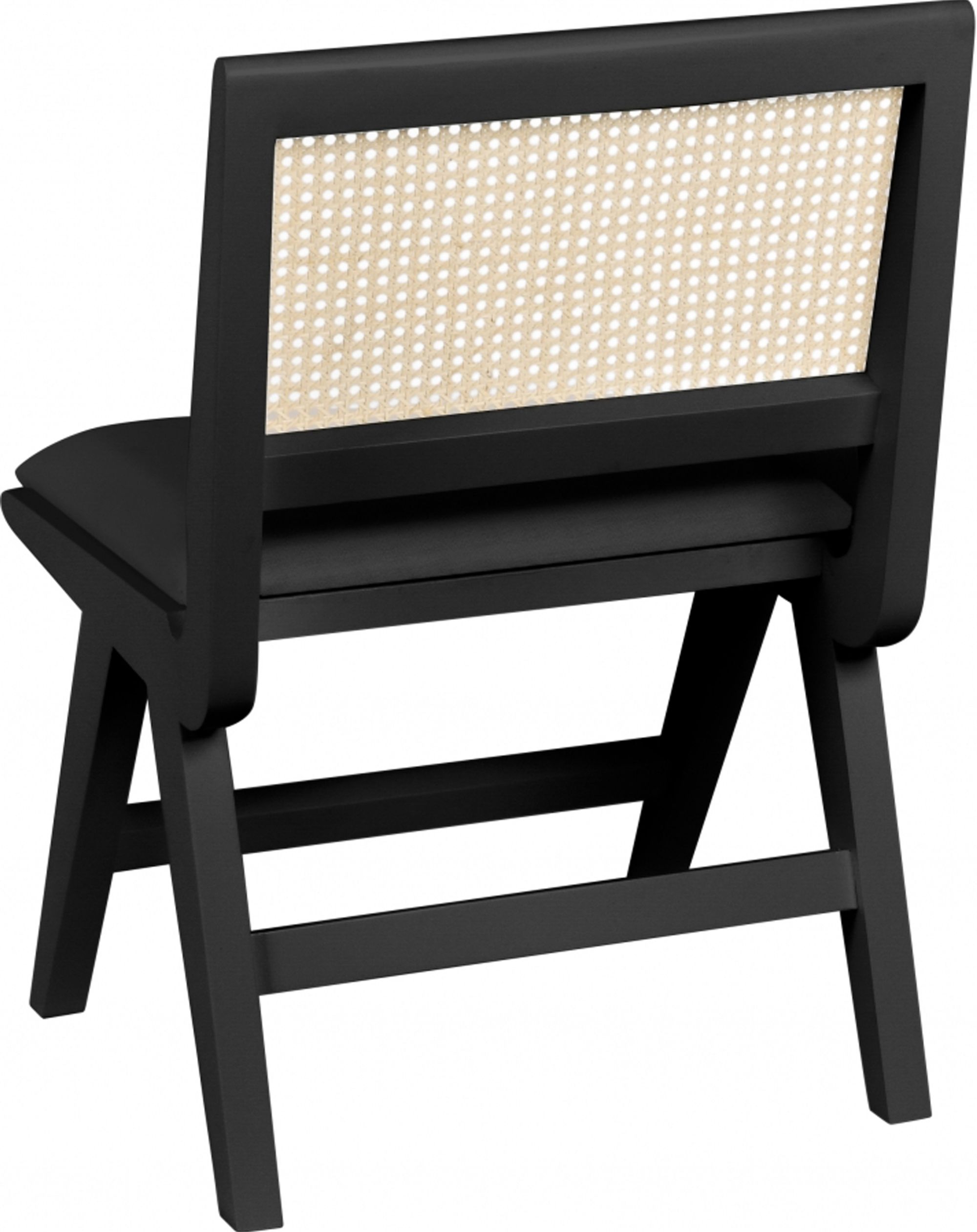 Abby Faux Leather & Cane Side Chair