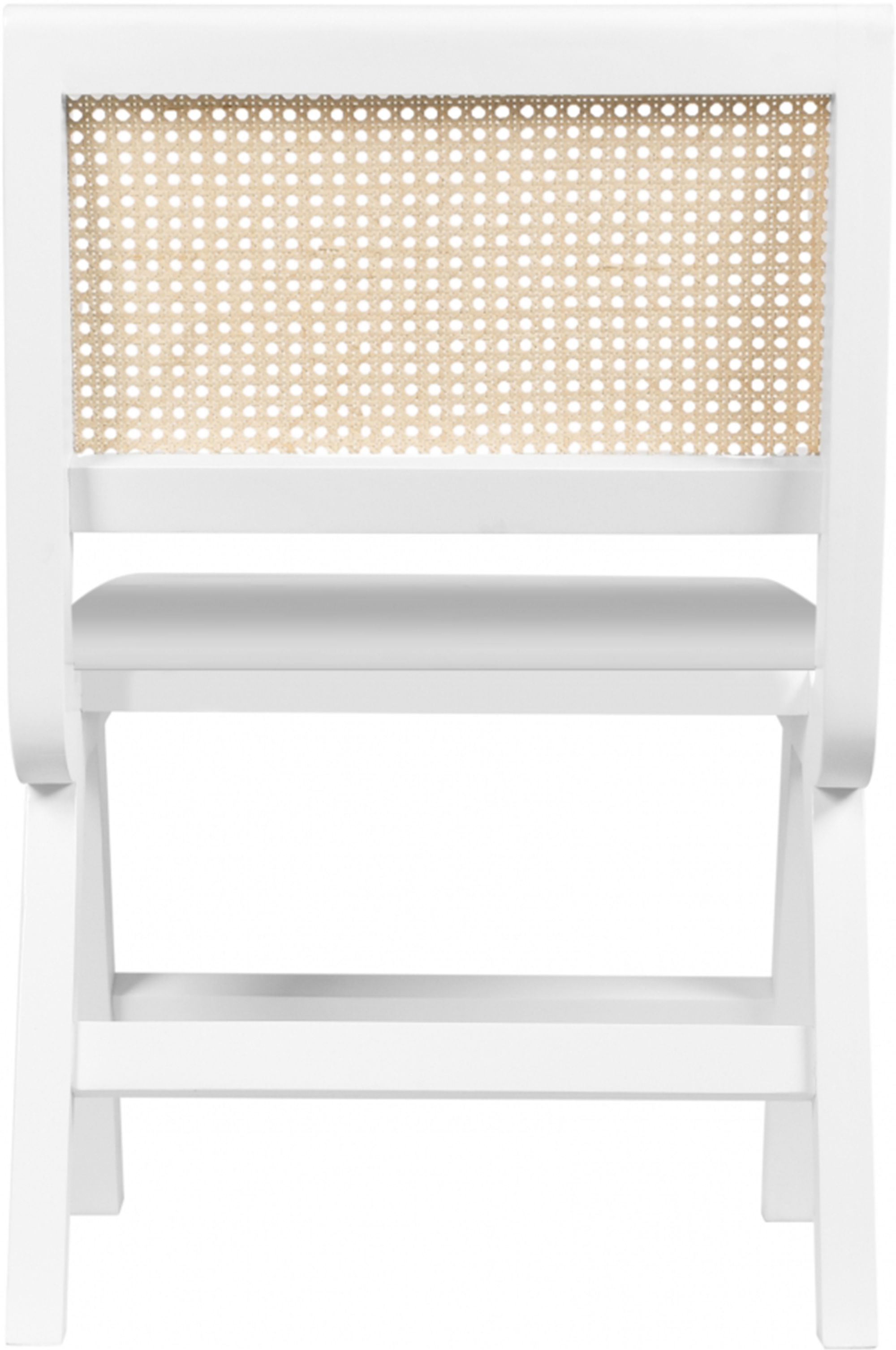 Abby Faux Leather & Cane Side Chair