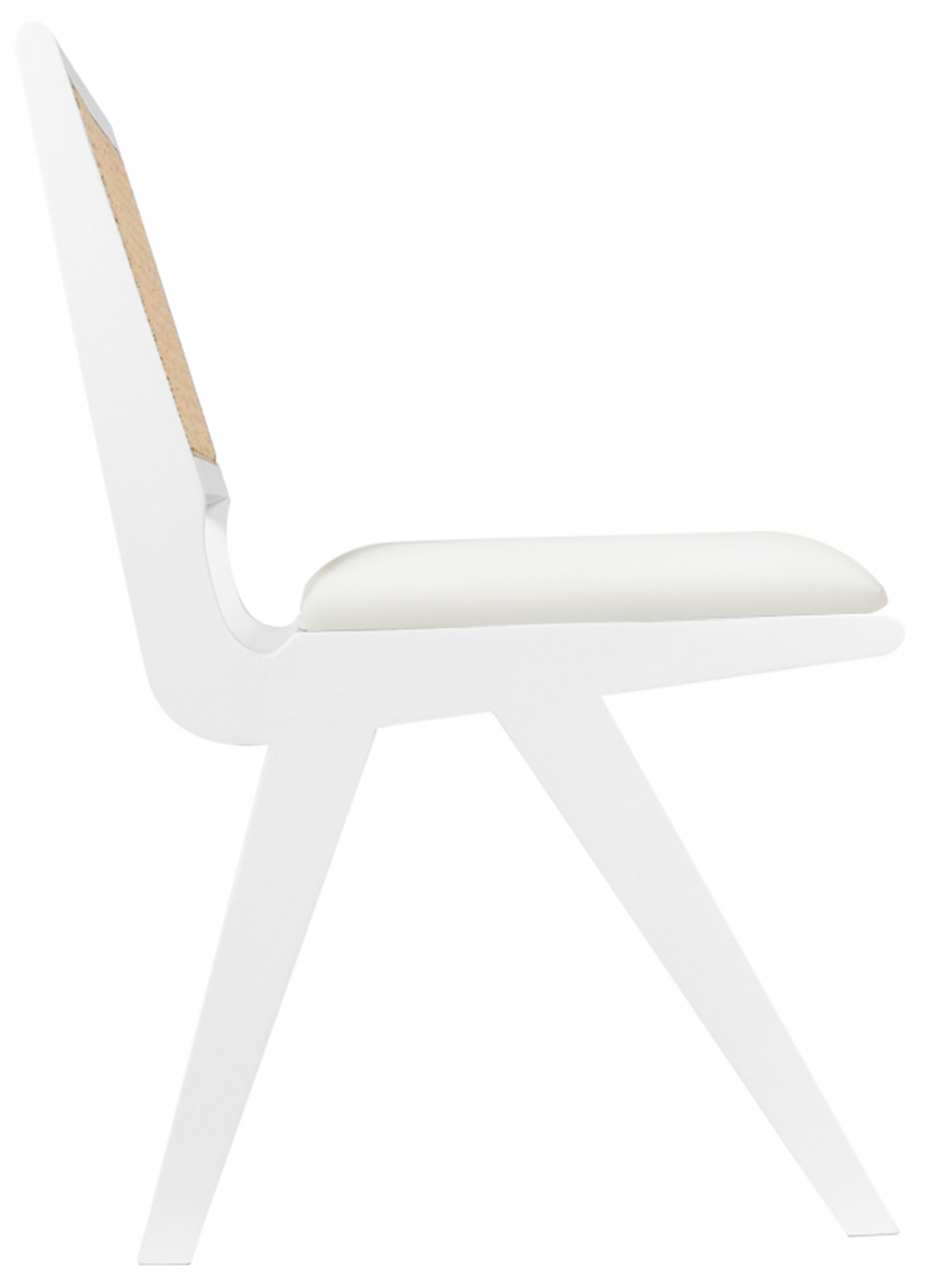 Abby Faux Leather & Cane Side Chair