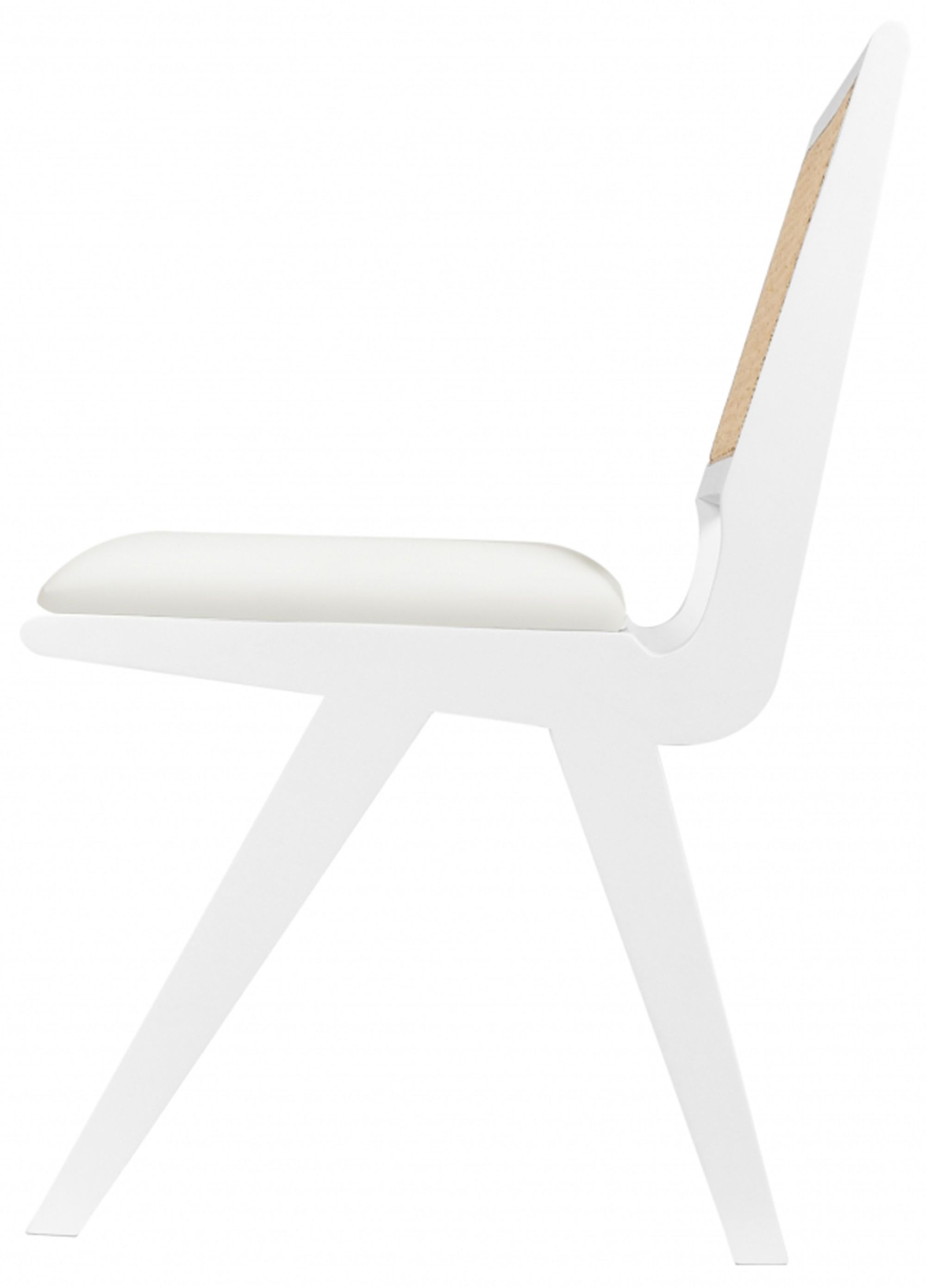 Abby Faux Leather & Cane Side Chair