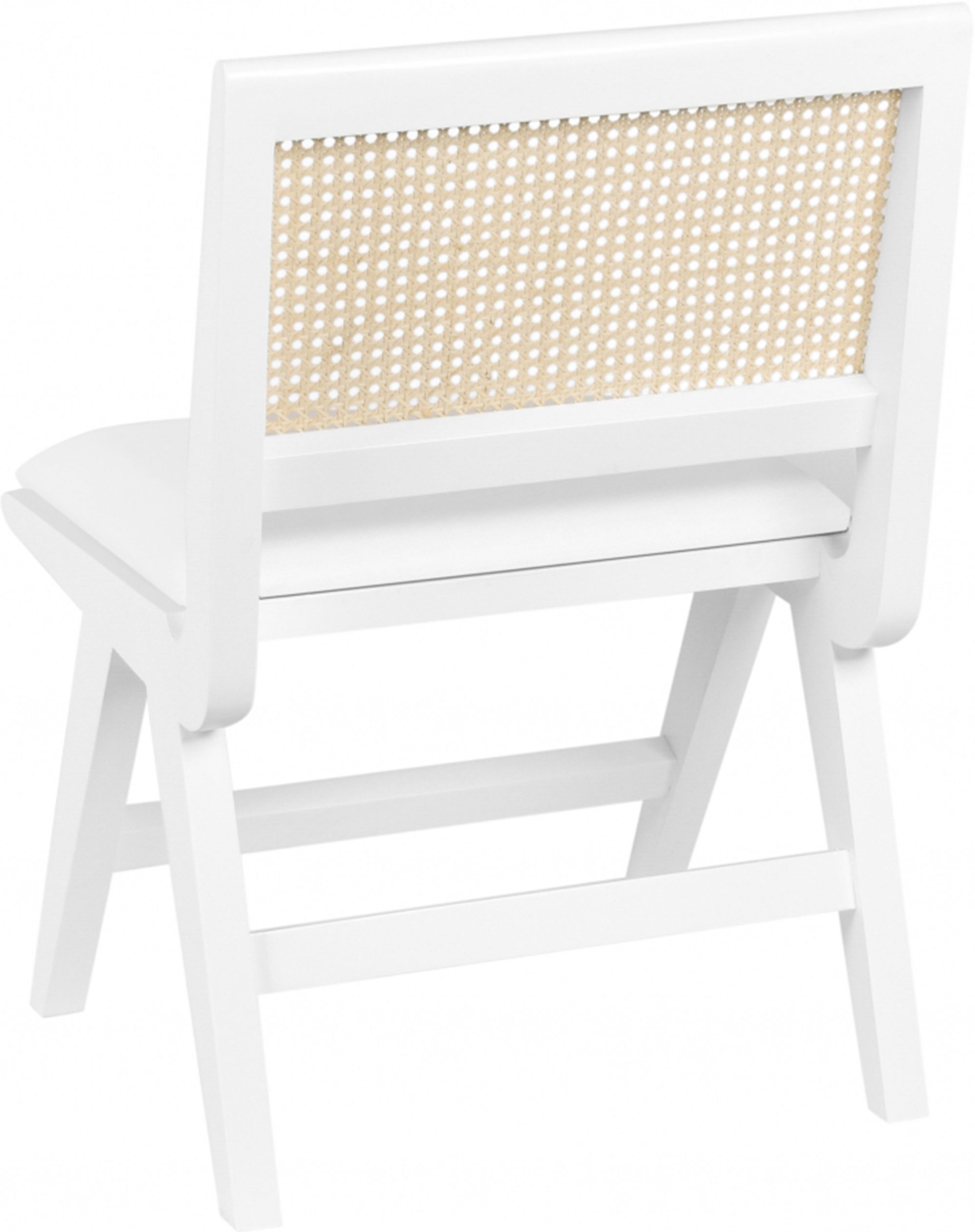 Abby Faux Leather & Cane Side Chair
