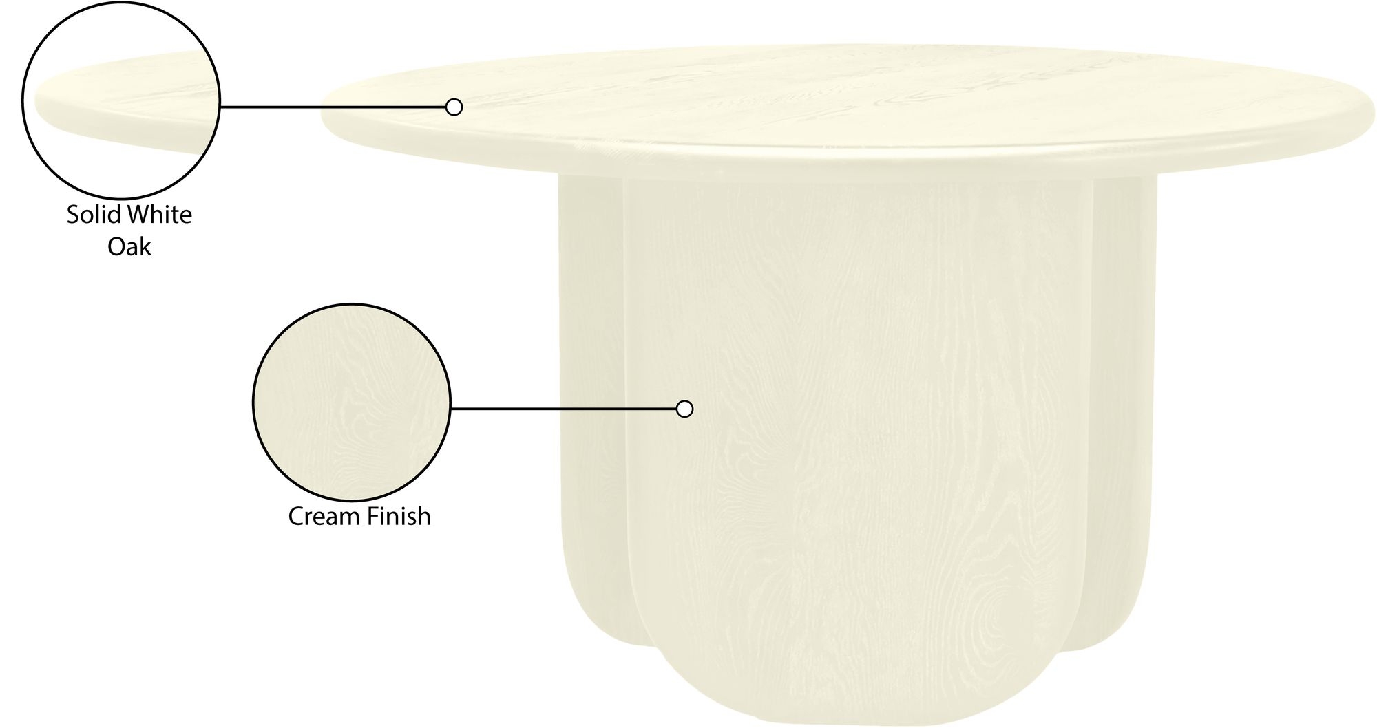 Benito 52" Round Oak Dining Table