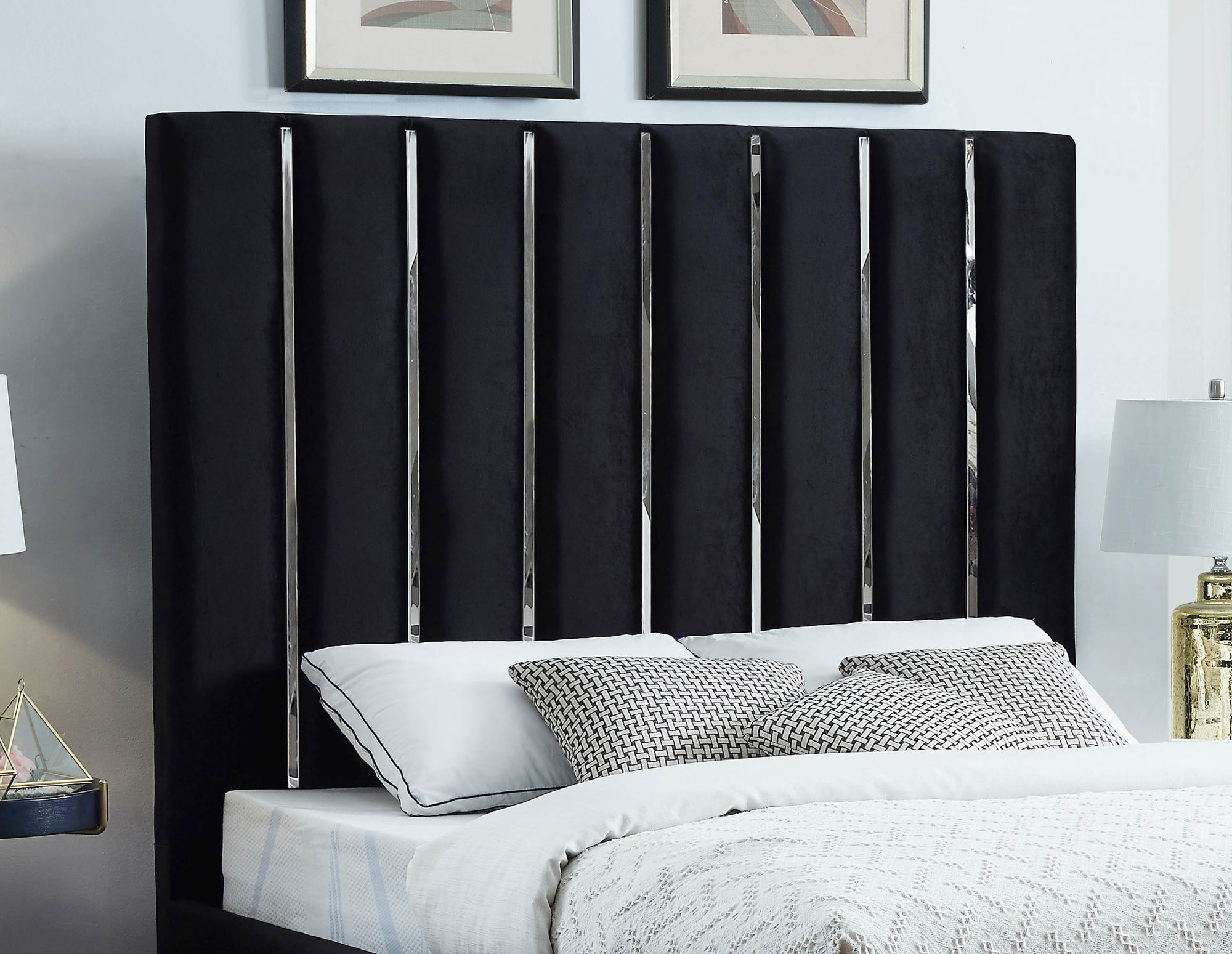 Enzo Velvet King Size Bed