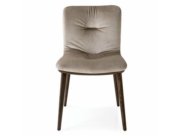 Annie Fabric/Wood Customizable Dining Chair w/Plush Seat