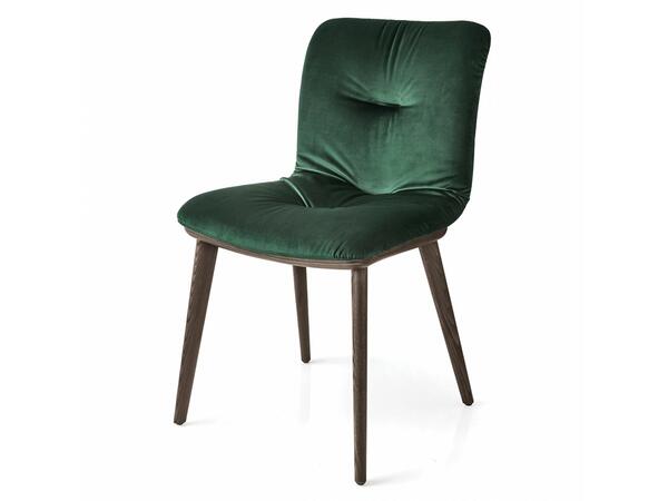 Annie Fabric/Wood Customizable Dining Chair w/Plush Seat