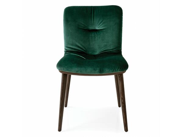 Annie Fabric/Wood Customizable Dining Chair w/Plush Seat