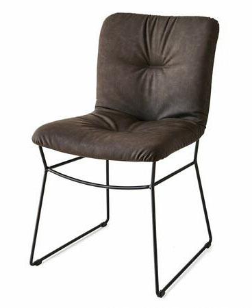 Annie Soft Fabric/Metal Customizable Dining Chair
