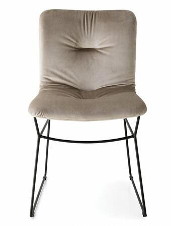Annie Soft Fabric/Metal Customizable Dining Chair