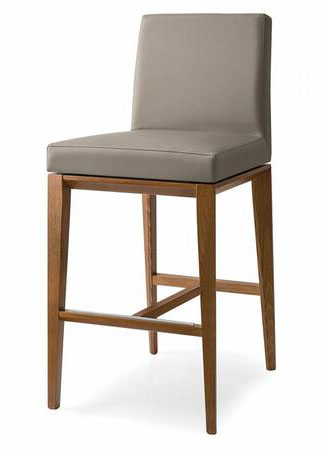 Bess Fabric/Wood Customizable Counter Stool