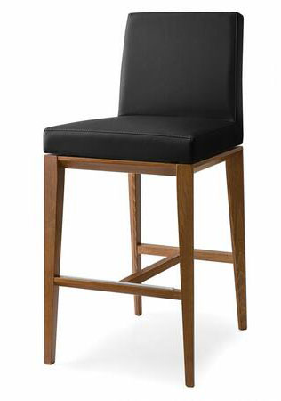 Bess Fabric/Wood Customizable Counter Stool