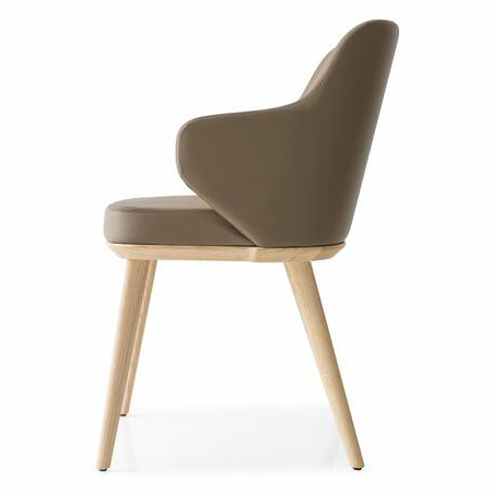 Foyer Fabric/Wood Customizable Upholstered Dining Armchair