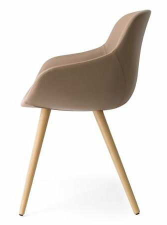 Igloo Fabric/Wood Customizable Dining Armchair