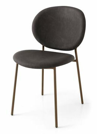 Inès Fabric/Metal Customizable Dining Chair