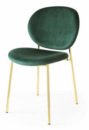 Inès Fabric/Metal Customizable Dining Chair