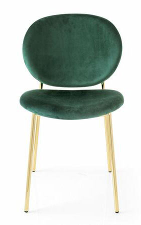 Inès Fabric/Metal Customizable Dining Chair
