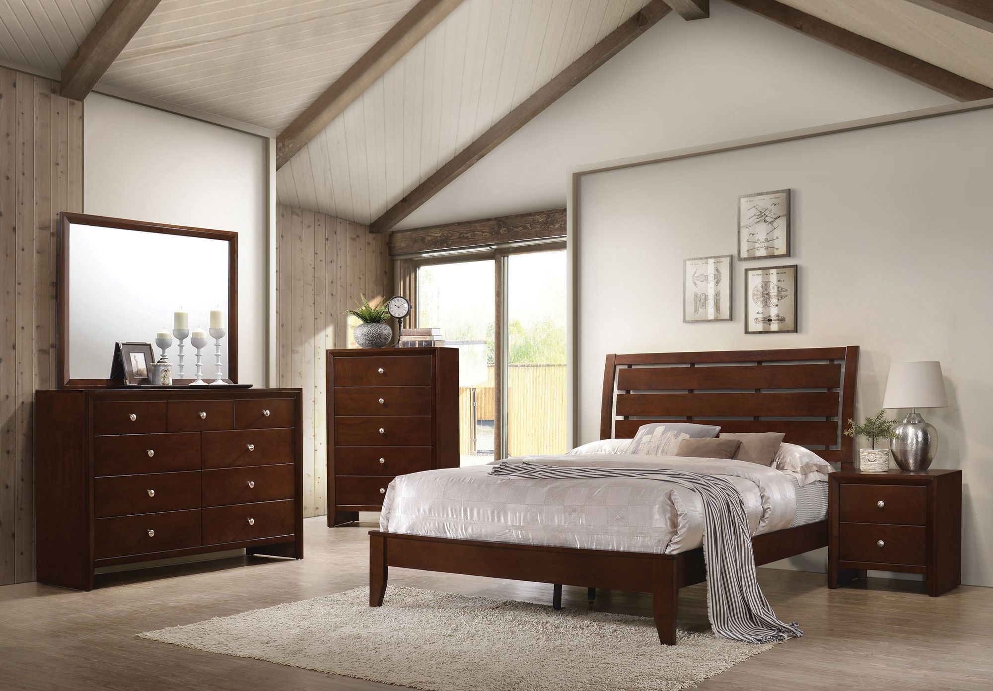 Serenity Wood Panel Bed