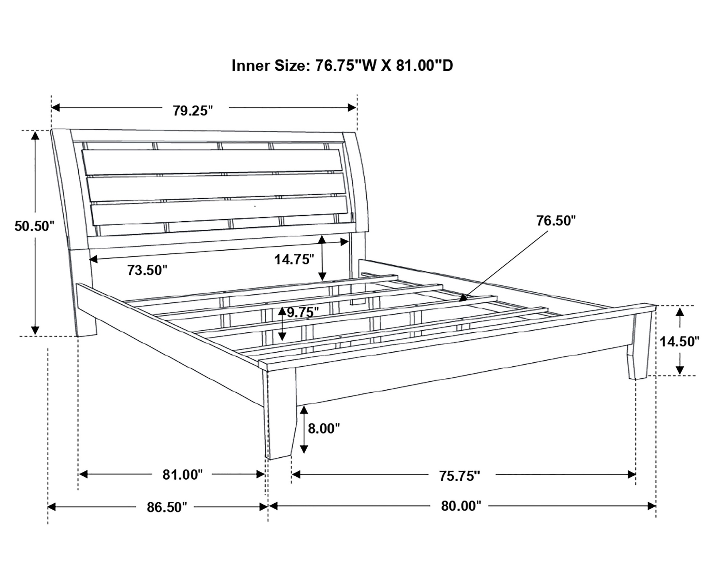 Serenity Wood Panel Bed