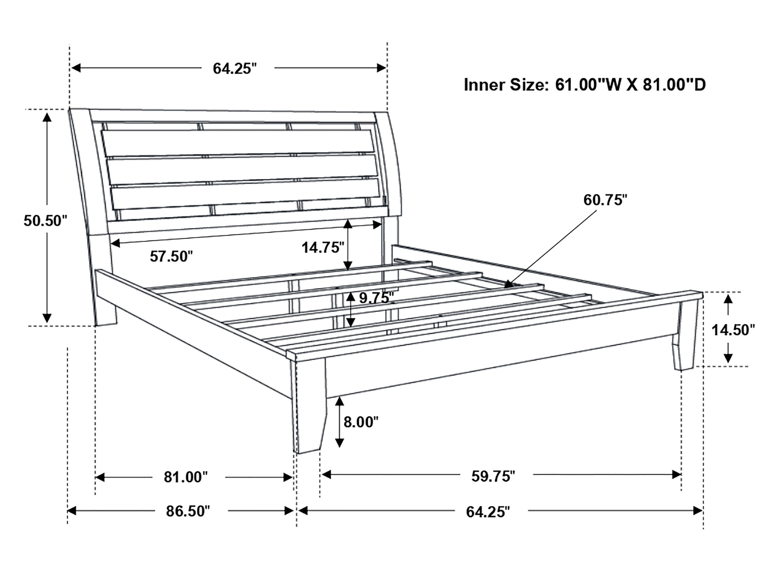 Serenity Wood Panel Bed