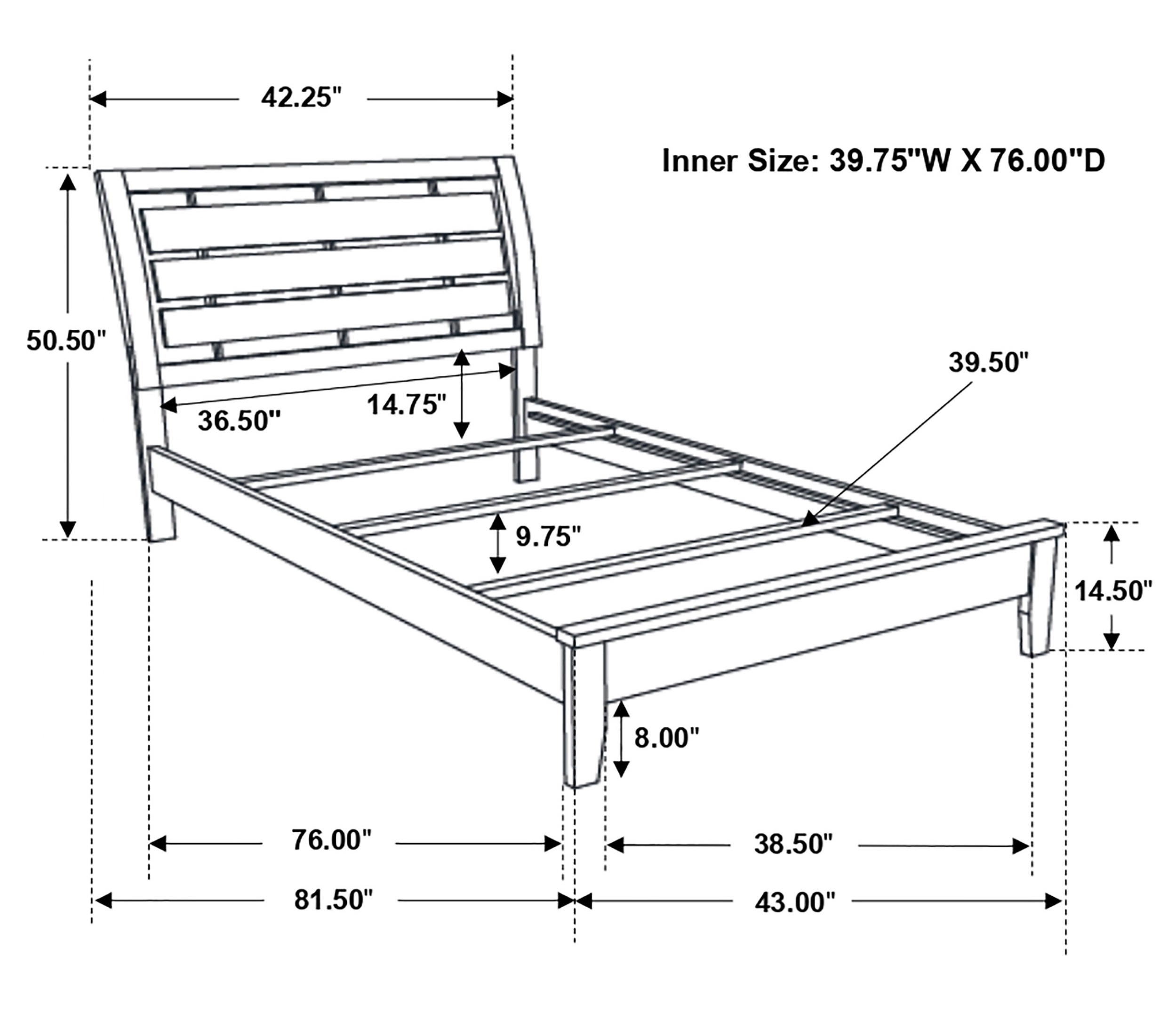 Serenity Wood Panel Bed