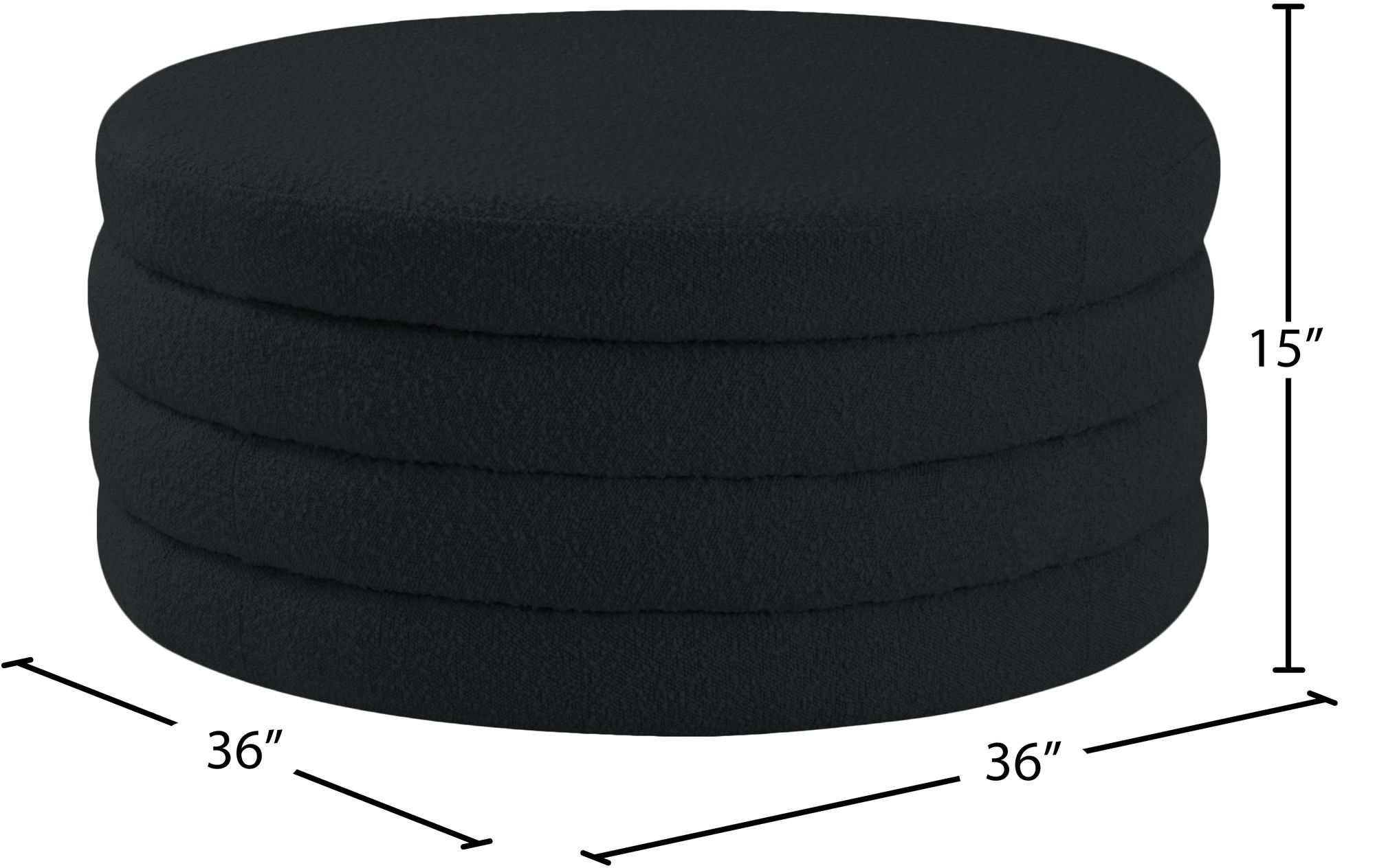 Aphia Boucle Fabric Ottoman/Coffee Table