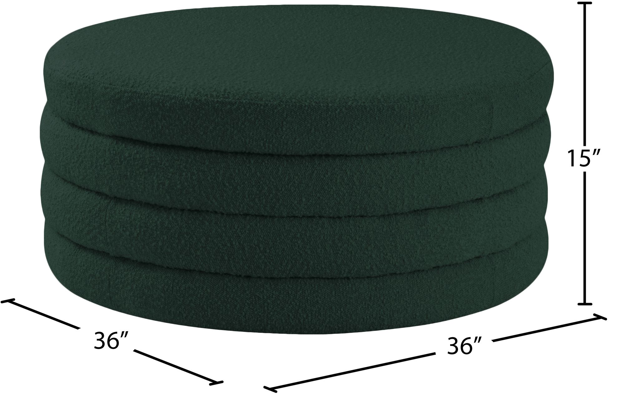 Aphia Boucle Fabric Ottoman/Coffee Table