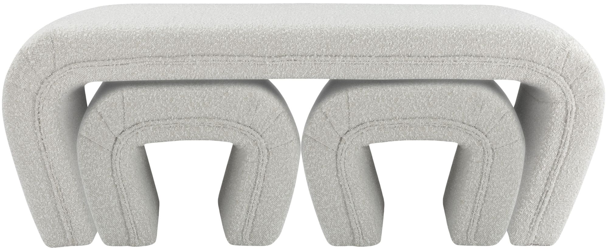 Odelia Boucle Fabric Bench