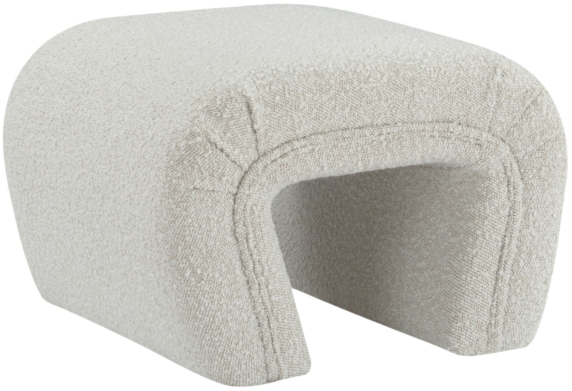 Odelia Boucle Fabric Bench