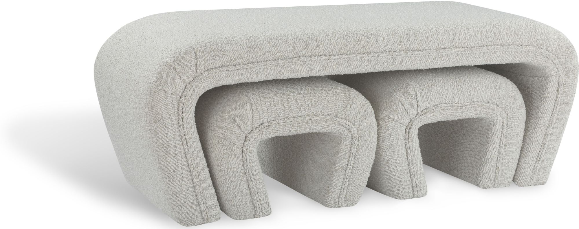 Odelia Boucle Fabric Bench
