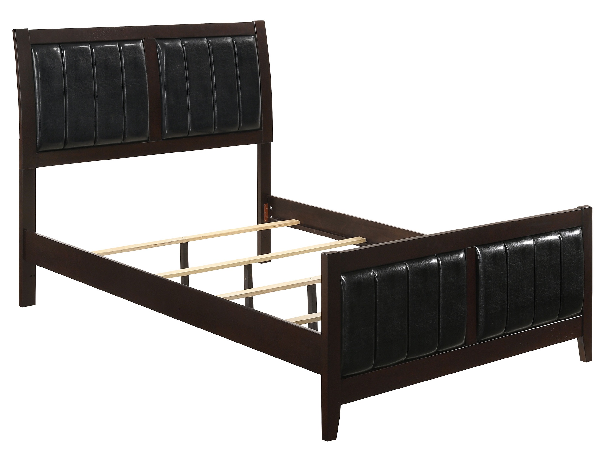 Carlton Leatherette/Wood Panel Bedroom Set