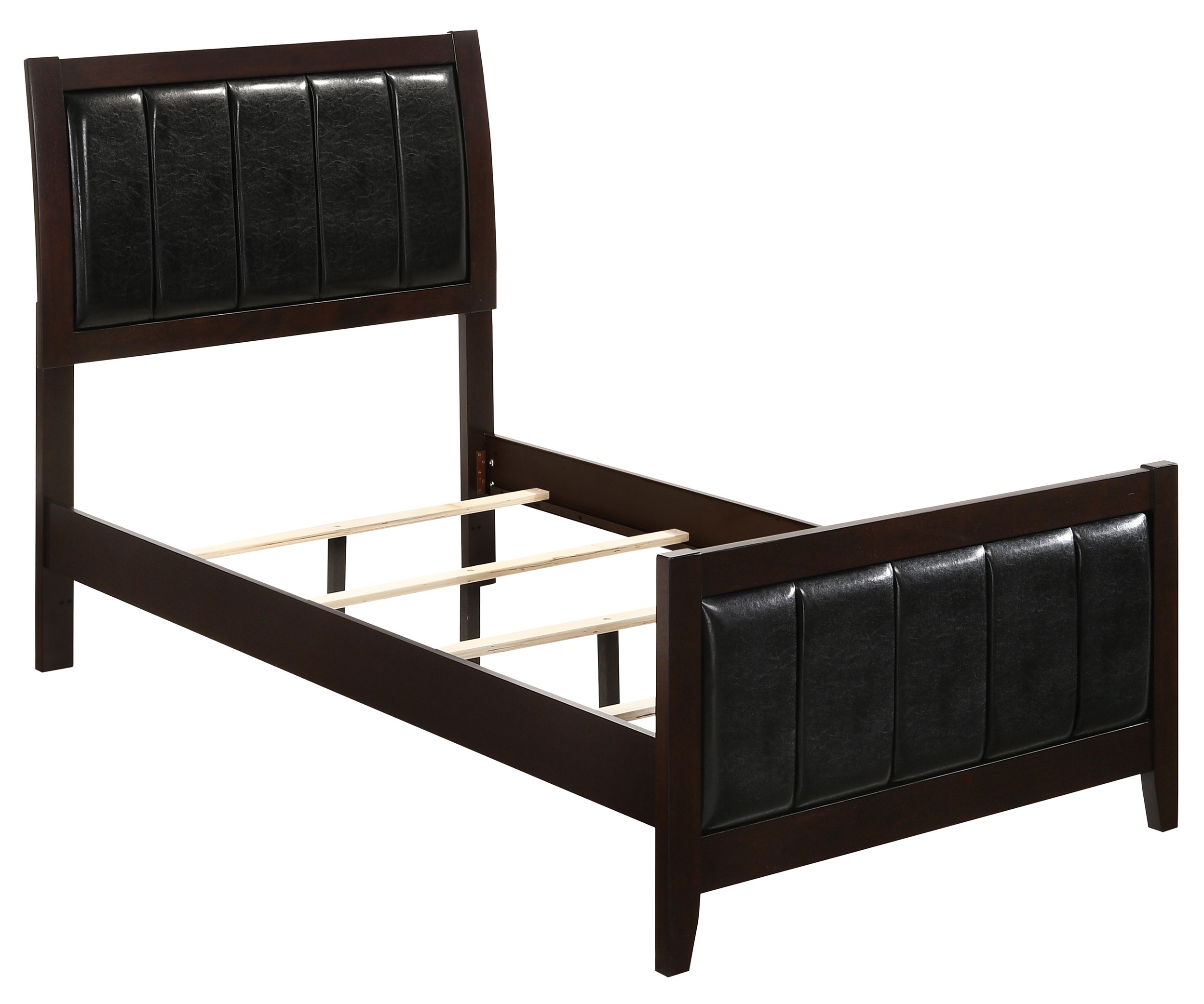 Carlton Leatherette/Wood Panel Bedroom Set