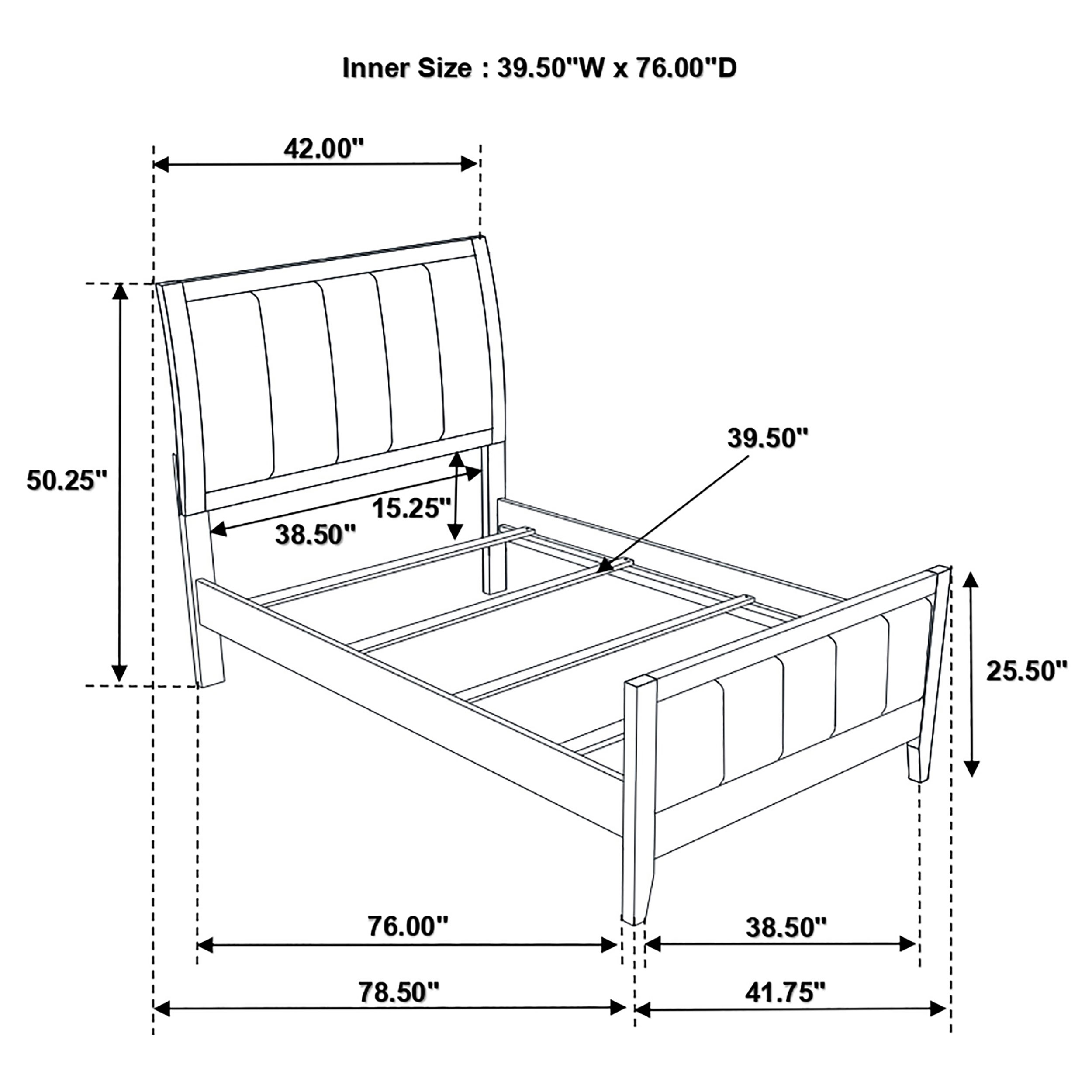 Carlton Leatherette/Wood Panel Bedroom Set