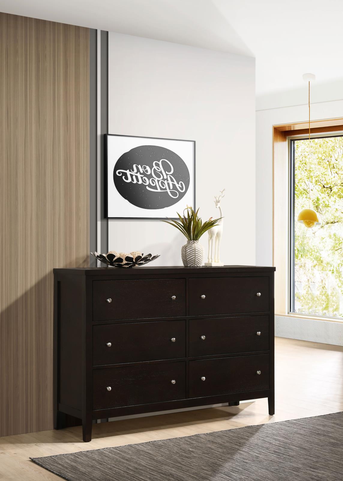 Carlton Wood Double Dresser w/6 Drawers