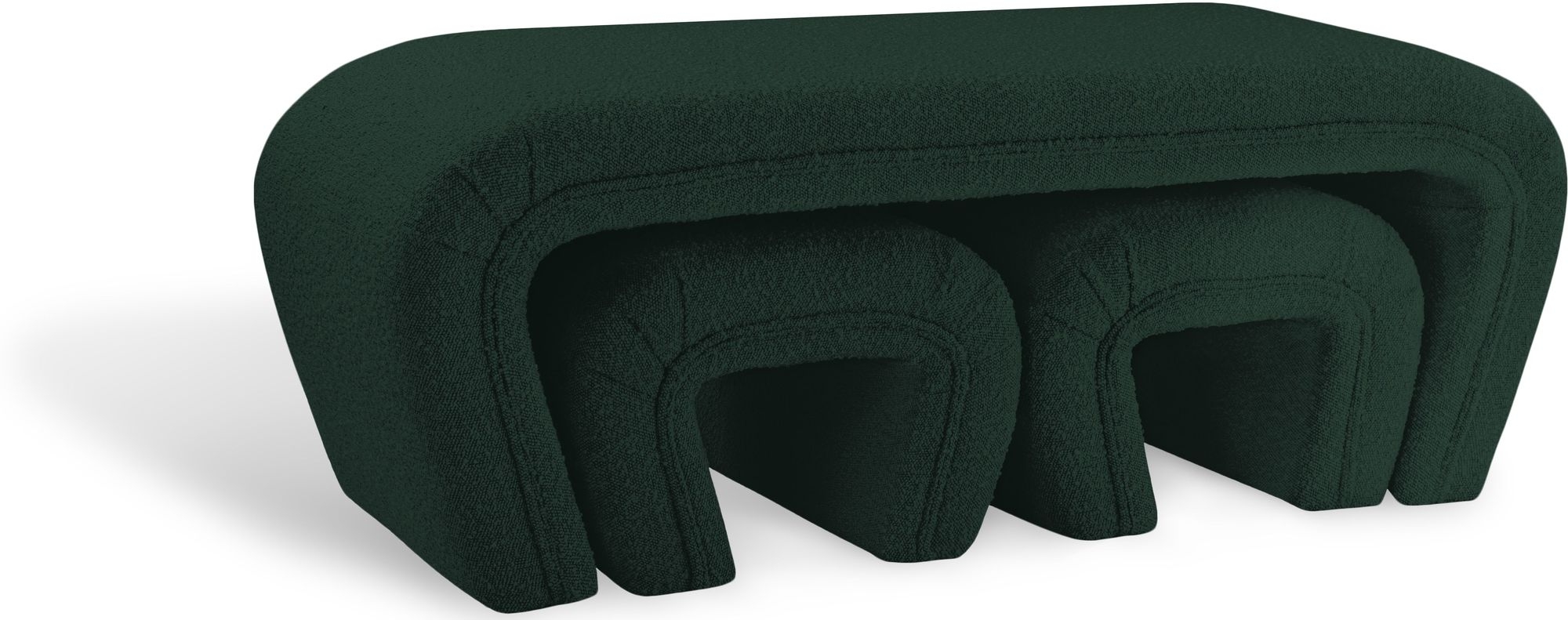 Odelia Boucle Fabric Bench