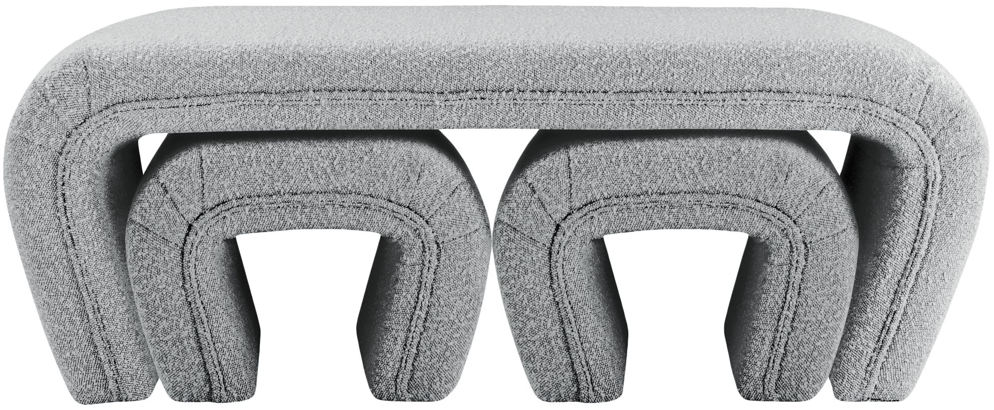 Odelia Boucle Fabric Bench