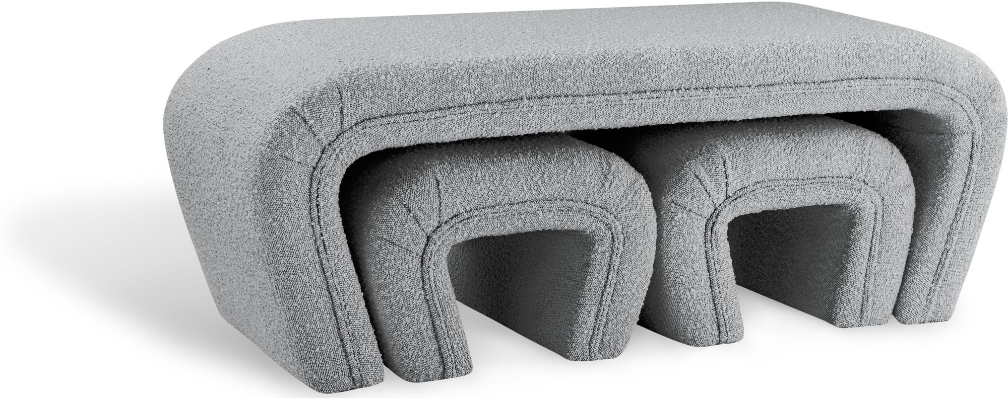 Odelia Boucle Fabric Bench
