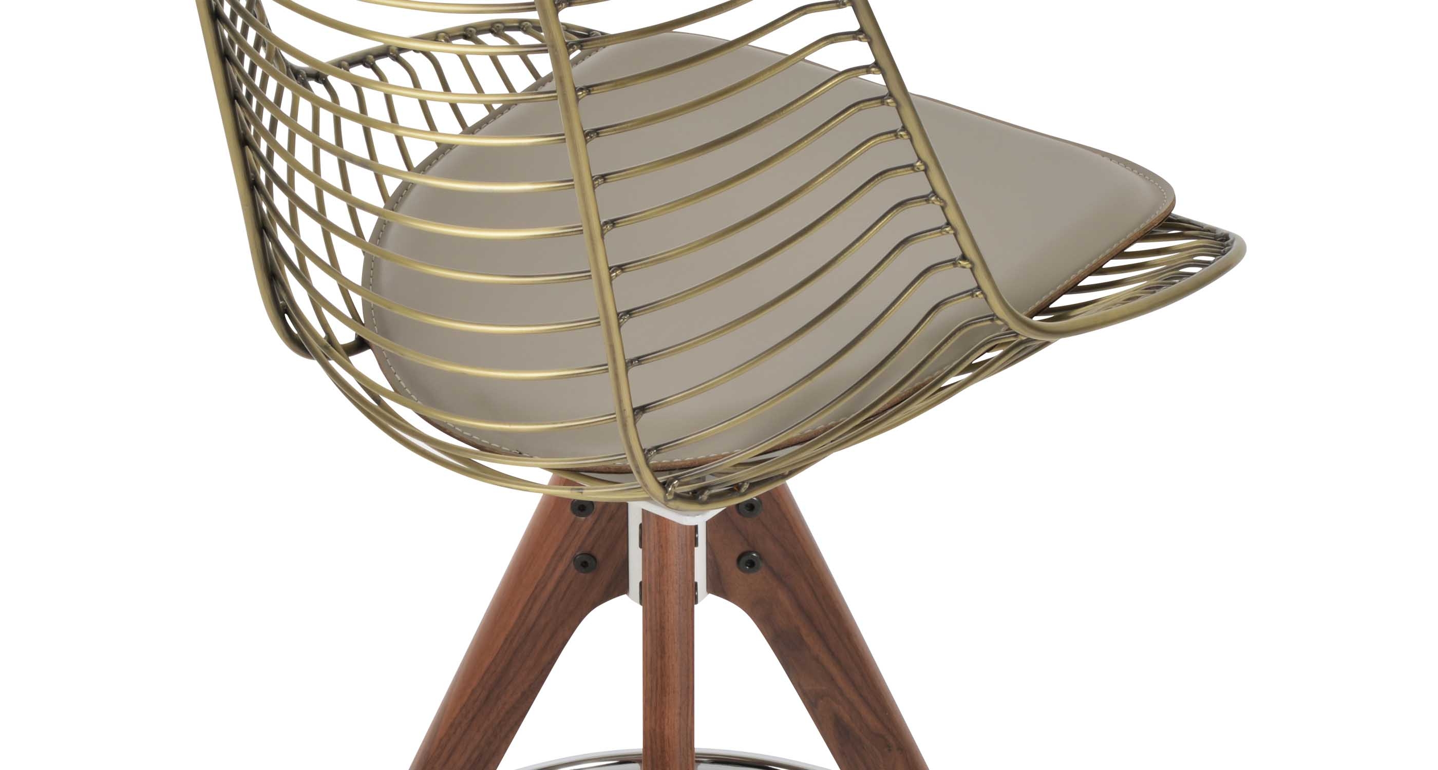 Tiger Metal Swivel Stool w/Pyramid Base